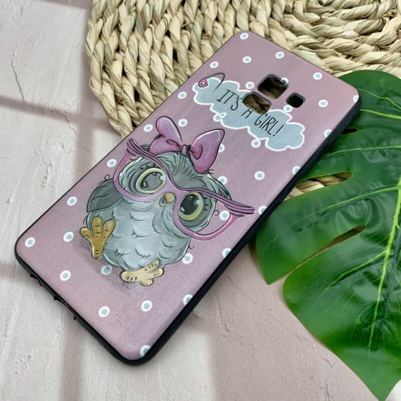 قاب Galaxy A8 Plus 2018 سامسونگ ژله ای محافظ لنز دار طرح برجسته فانتزی جغد کد 10984 - Image 2