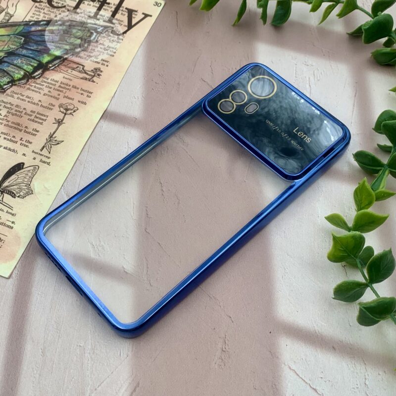 قاب گوشی Redmi Note 12S شیائومی Camera Lens شفاف محافظ لنز دار دور آبی کد 34848 - Image 2