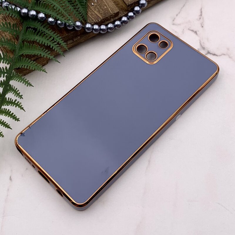 قاب گوشی Galaxy Note 10 Lite سامسونگ ژله ای مای کیس طرح Gold Line دور طلایی محافظ لنز دار آبی فیلی کد 38885 - Image 2