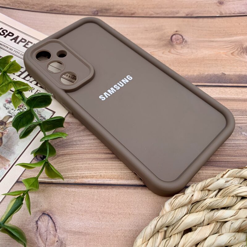 قاب گوشی Galaxy S23 FE سامسونگ سیلیکونی اورجینال Solid Case لوگو برجسته ضد ضربه محافظ لنز دار قهوه ای کد 40214 - Image 2