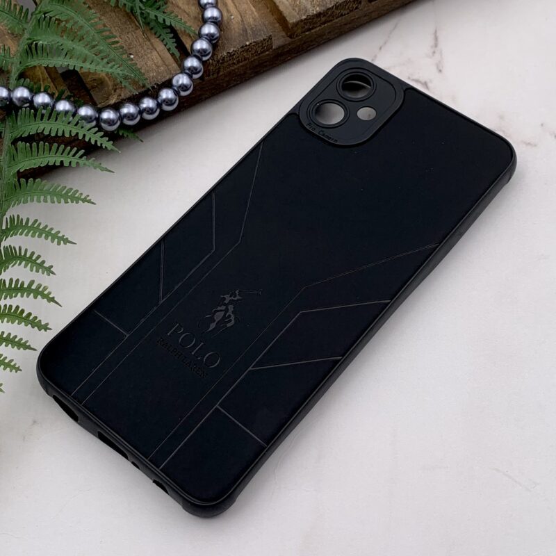 قاب گوشی Galaxy A05 سامسونگ چرمی دور ژله ای POLO لاکچری مشکی کد 41908 - Image 2