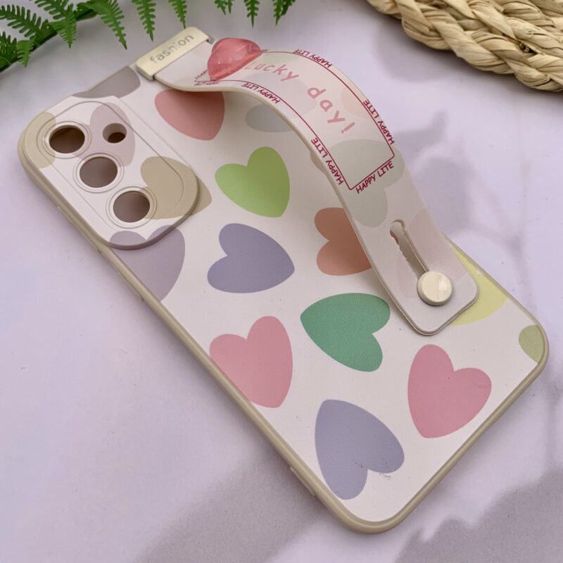 قاب گوشی Galaxy S23 FE سامسونگ سیلیکونی دستبندی Fashion محافظ لنز دار قلبی کد 46240 - Image 2