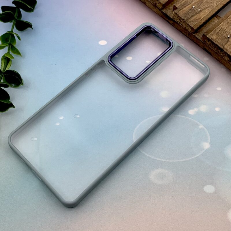 قاب گوشی Xiaomi 12 Pro 5G شیائومی New Skin اورجینال متال دور سیلیکونی شفاف آبی روشن کد 54232 - Image 2