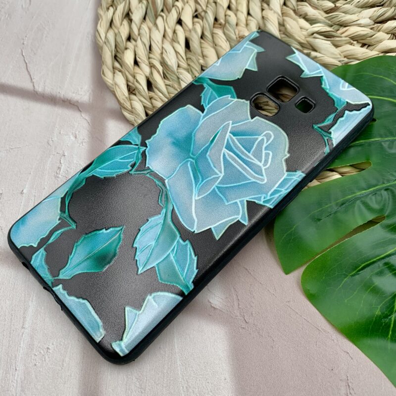 قاب Galaxy A8 Plus 2018 سامسونگ ژله ای محافظ لنز دار طرح برجسته فانتزی گل کد 54341 - Image 2