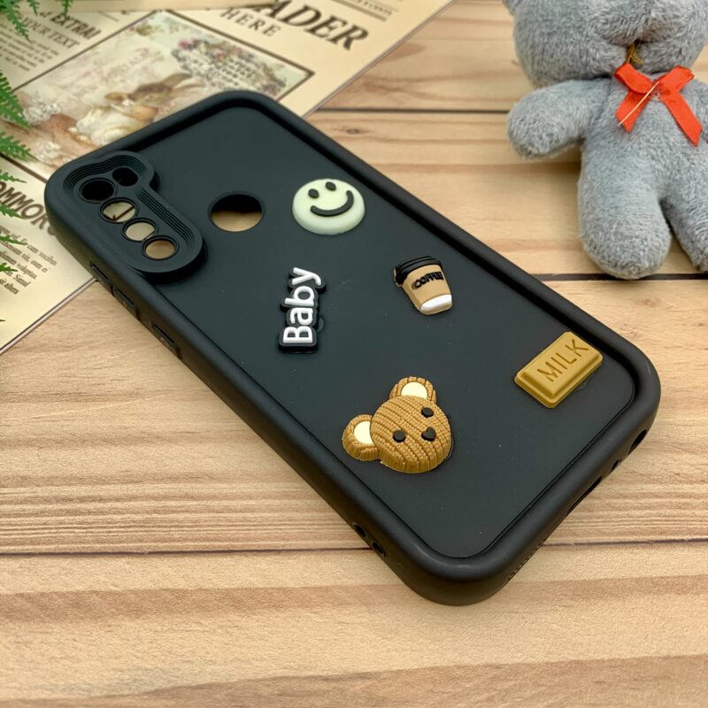 قاب گوشی Redmi Note 8 / Redmi Note 8 2021 شیائومی سیلیکونی Solid Case عروسکی برجسته سه بعدی Baby مشکی کد 57598 - Image 2