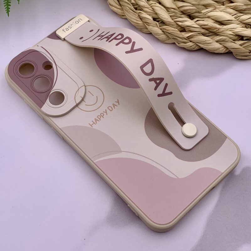 قاب گوشی Galaxy S23 FE سامسونگ سیلیکونی دستبندی Fashion محافظ لنز دار Happy Day کد 60329 - Image 2