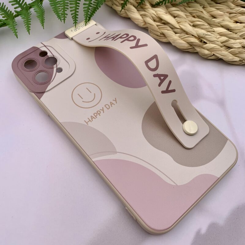 قاب گوشی iPhone 11 Pro Max آیفون سیلیکونی دستبندی Fashion محافظ لنز دار Happy Day کد 63075 - Image 2