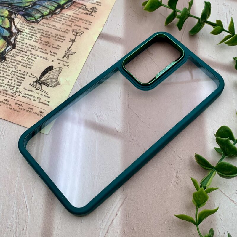 قاب گوشی Galaxy A54 سامسونگ دور سیلیکونی CASE PRO اورجینال شفاف متال سبز کد 65091 - Image 2