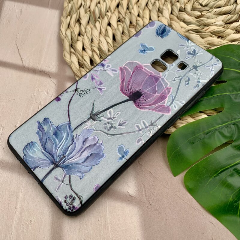 قاب Galaxy A8 Plus 2018 سامسونگ ژله ای محافظ لنز دار طرح برجسته فانتزی گل کد 68442 - Image 2