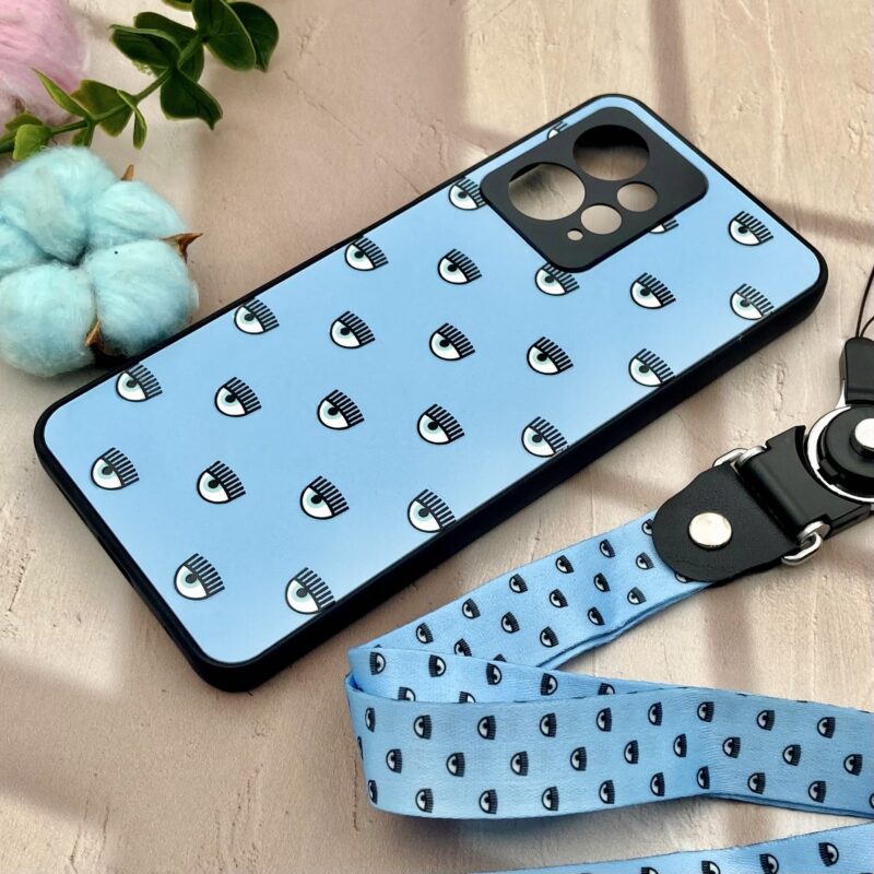 قاب گوشی Redmi Note 12 4G شیائومی دور سیلیکونی طرح برجسته چشم چیارا CHIARA FERRAGNI بند دار گردنی کد 99759 - Image 2