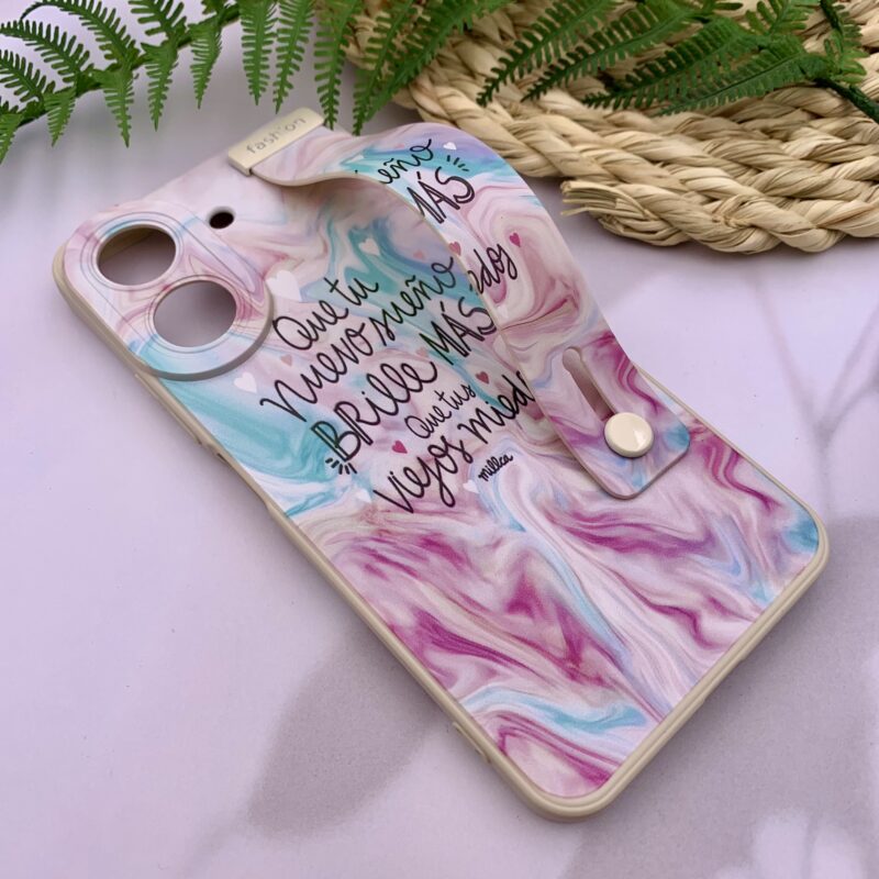 قاب گوشی Redmi 13C / Poco C65 شیائومی سیلیکونی دستبندی Fashion محافظ لنز دار آبرنگی کد 83419 - Image 2