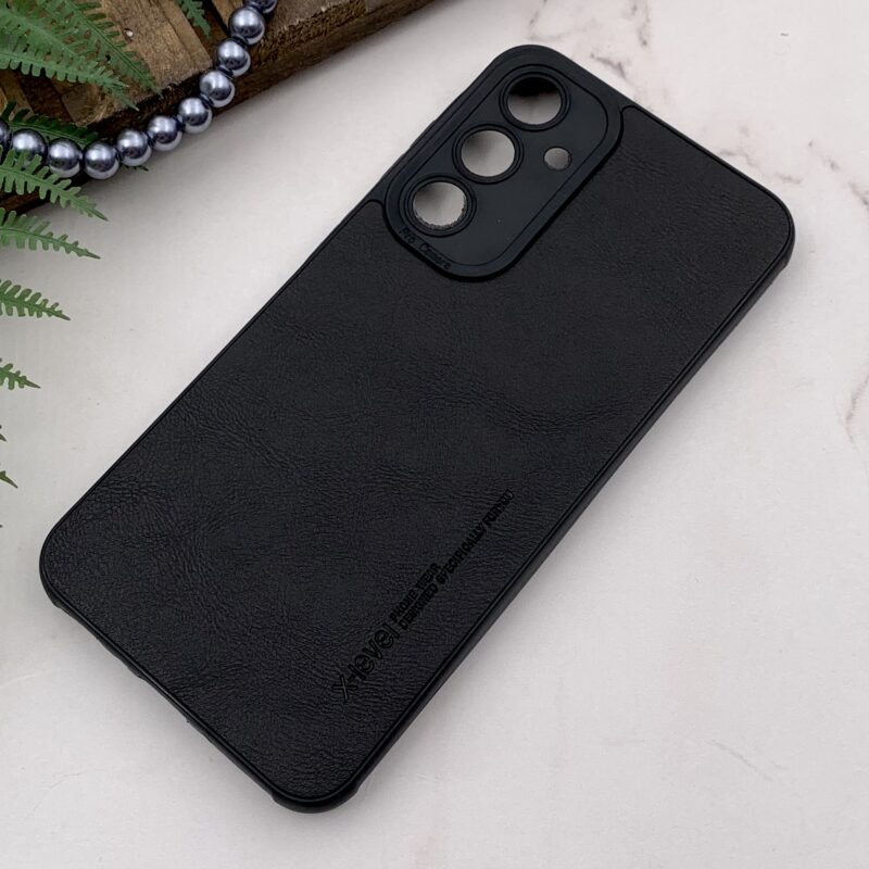 قاب گوشی Galaxy A35 سامسونگ چرمی دور ژله ای X-level لاکچری محافظ لنز دار مشکی کد 83607 - Image 2