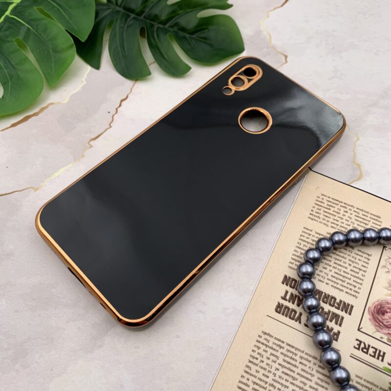 قاب گوشی Honor 10 Lite آنر ژله ای مای کیس طرح Gold Line دور طلایی محافظ لنز دار مشکی کد 94436 - Image 2