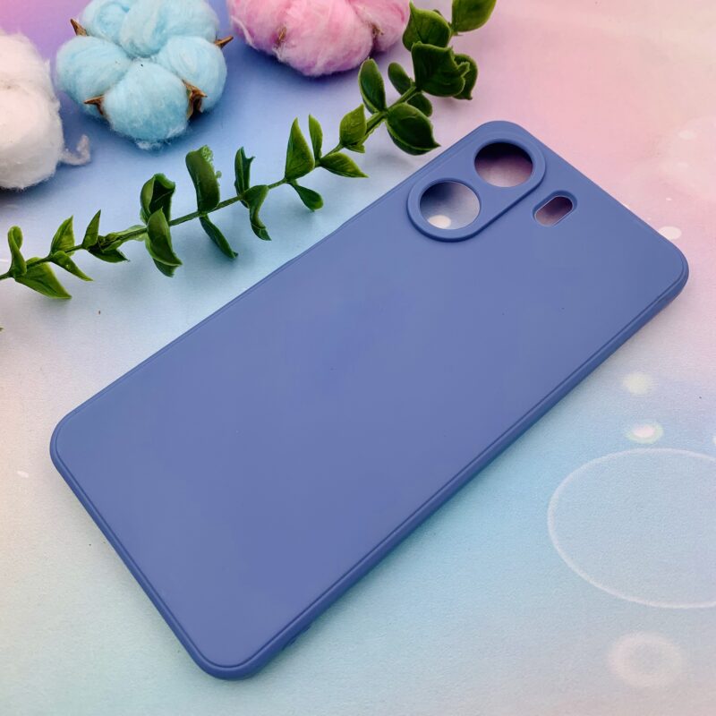 قاب گوشی Redmi 13C / Poco C65 شیائومی سیلیکونی TPU داخل پارچه ای محافظ لنز دار آبی فیلی کد 98152 - Image 2
