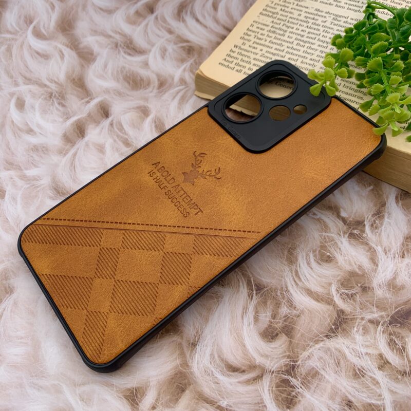 قاب گوشی Redmi 13C / Poco C65 شیائومی چرمی ژله ای طرح گوزنی DEER محافظ لنز دار ایربگ دار عسلی کد 11338 - Image 2