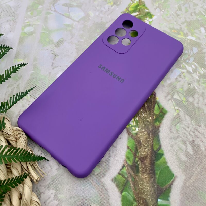 قاب گوشی Galaxy A52 / Galaxy A52S سامسونگ سیلیکونی های کپی طرح ساده بنفش محافظ لنز دار کد 12188 - Image 2