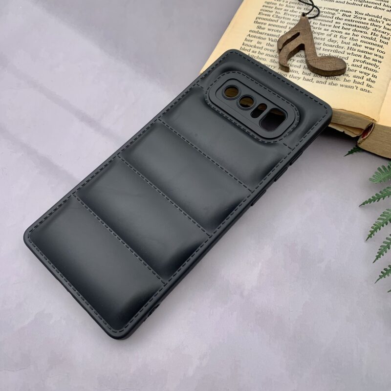 قاب گوشی Galaxy Note 8 سامسونگ سیلیکونی پافری برجسته محافظ لنز دار مشکی کد 12765 - Image 2
