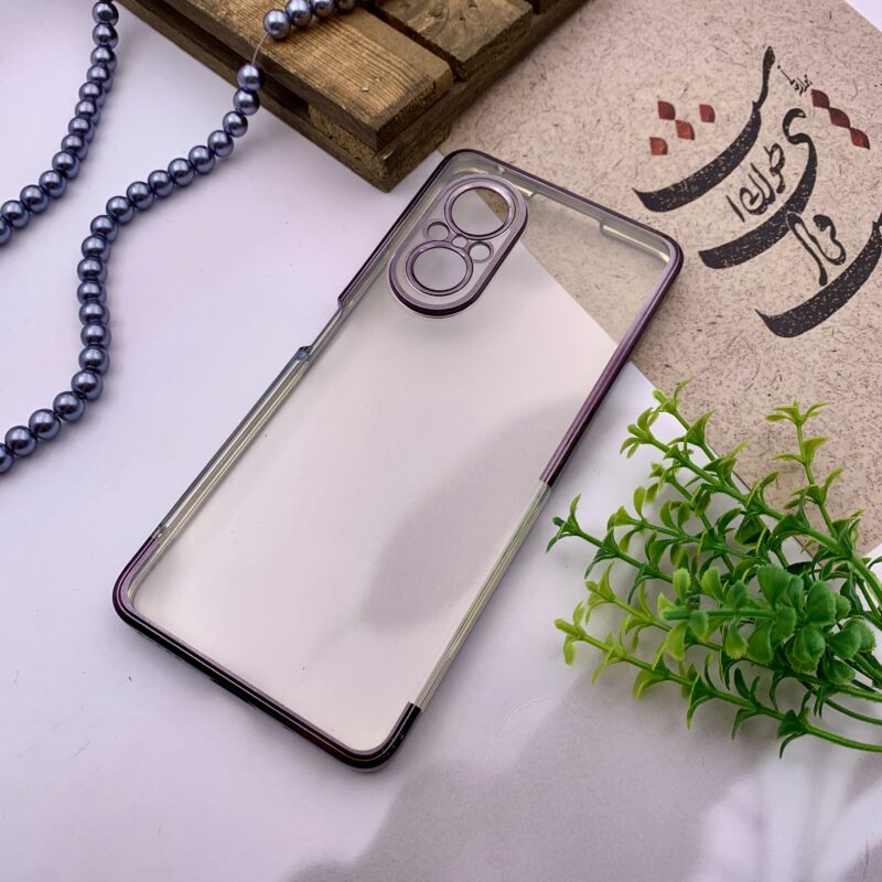 قاب گوشی Huawei Nova 9 SE هوآوی ژله ای الکتروپلیتینگ شفاف محافظ لنز دار مشکی کد 16257 - Image 2