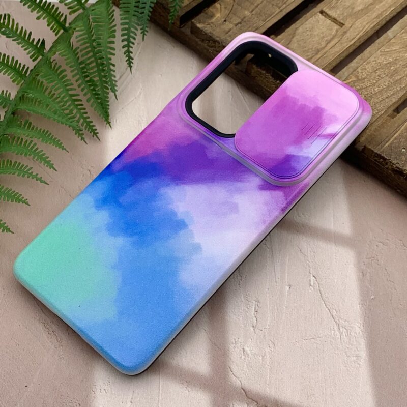 قاب گوشی Galaxy S21 Ultra سامسونگ ضد ضربه دور سیلیکونی دو تکه آبرنگی محافظ لنز دار کشویی کد 16603 - Image 2