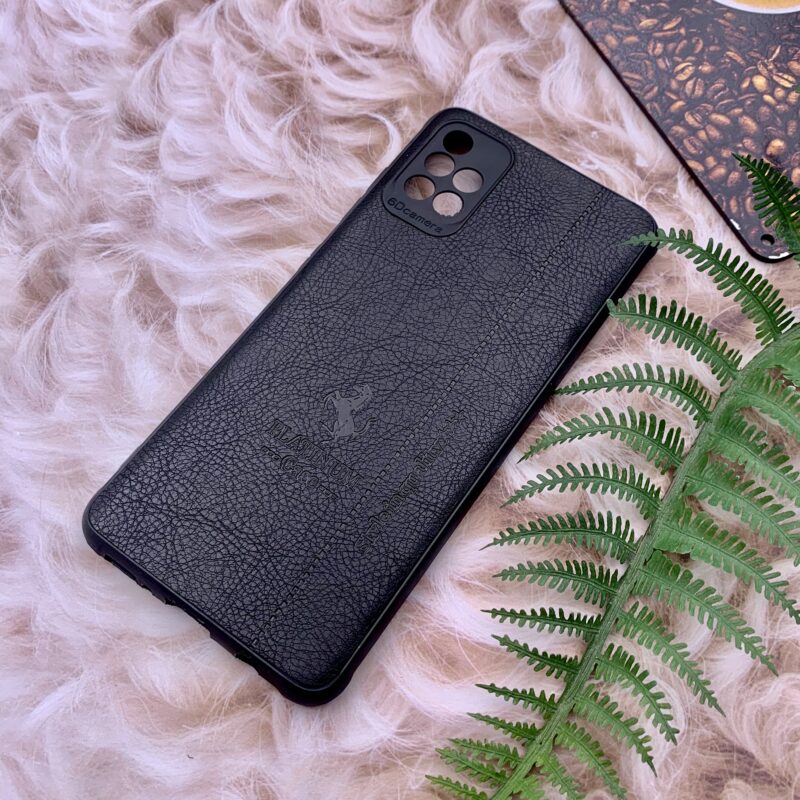 قاب گوشی Galaxy A51 سامسونگ چرمی ژله ای طرح PLATINUM ایربگ دار مشکی کد 20435 - Image 2