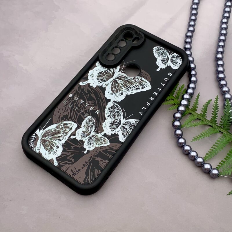 قاب گوشی Redmi Note 8 / Redmi Note 8 2021 شیائومی سیلیکونی Solid Case اورجینال طرح نقاشی پروانه سفید ضد ضربه محافظ لنز دار کد 20515 - Image 2