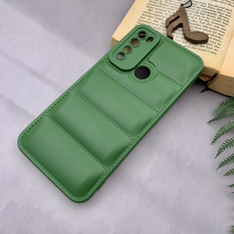 قاب گوشی Redmi Note 8 / Redmi Note 8 2021 شیائومی سیلیکونی پافری برجسته محافظ لنز دار سبز کد 20896 - Image 2
