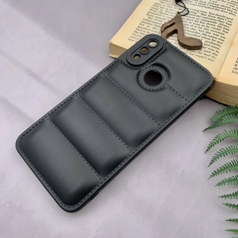 قاب گوشی Huawei Nova 3i هوآوی سیلیکونی پافری برجسته محافظ لنز دار مشکی کد 11866 - Image 2