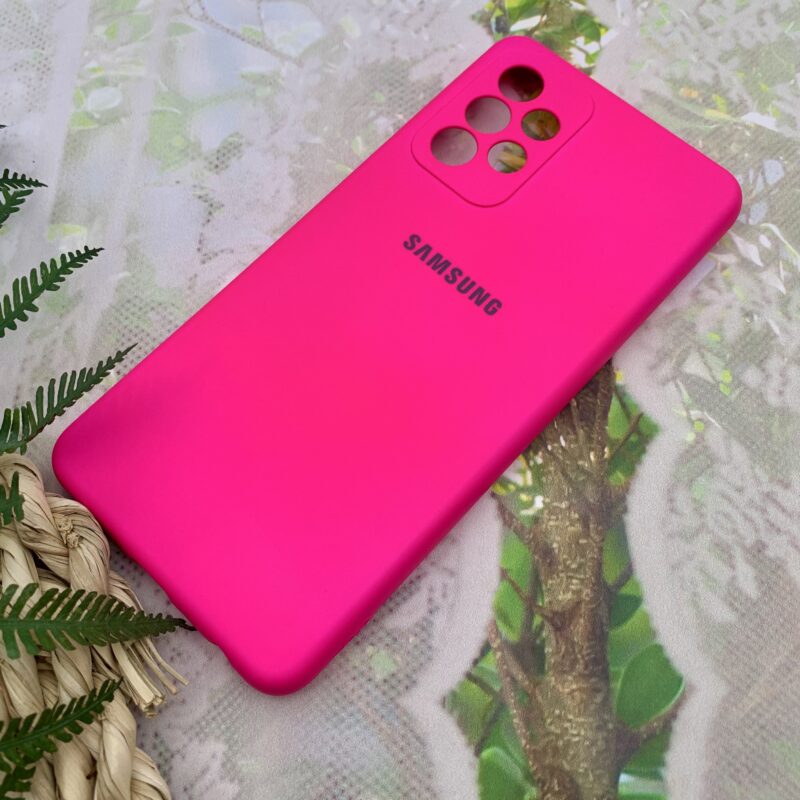 قاب گوشی Galaxy A52 / Galaxy A52S سامسونگ سیلیکونی های کپی طرح ساده سرخابی محافظ لنز دار کد 26512 - Image 2