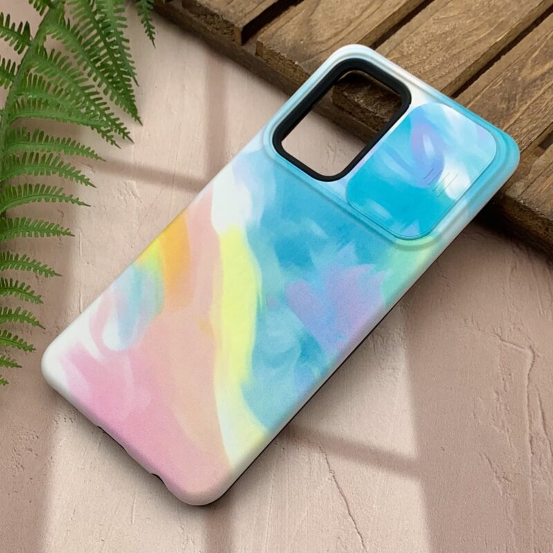 قاب گوشی Galaxy A52 / Galaxy A52S سامسونگ ضد ضربه دور سیلیکونی دو تکه آبرنگی محافظ لنز دار کشویی کد 35275 - Image 2