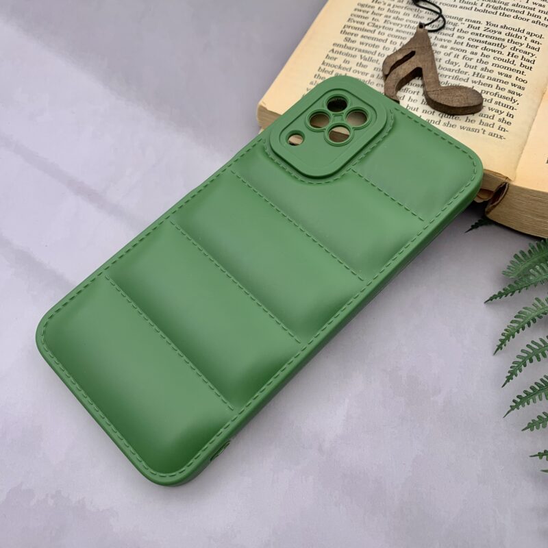 قاب گوشی Huawei Nova 7i هوآوی سیلیکونی پافری برجسته محافظ لنز دار سبز کد 35317 - Image 2