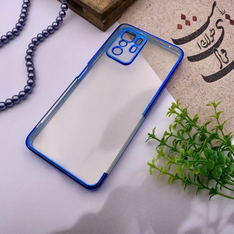 قاب گوشی Poco X3 GT / Redmi Note 10 Pro 5G شیائومی ژله ای الکتروپلیتینگ شفاف محافظ لنز دار آبی کد 39113 - Image 2