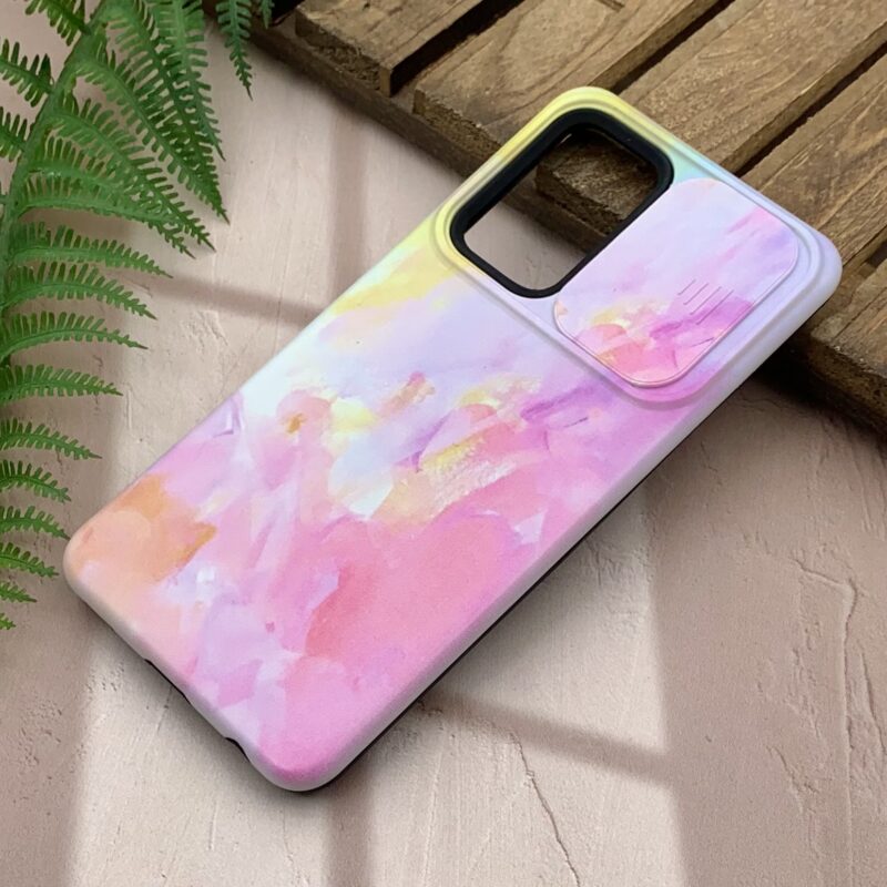 قاب گوشی Galaxy A52 / Galaxy A52S سامسونگ ضد ضربه دور سیلیکونی دو تکه آبرنگی محافظ لنز دار کشویی کد 40671 - Image 2