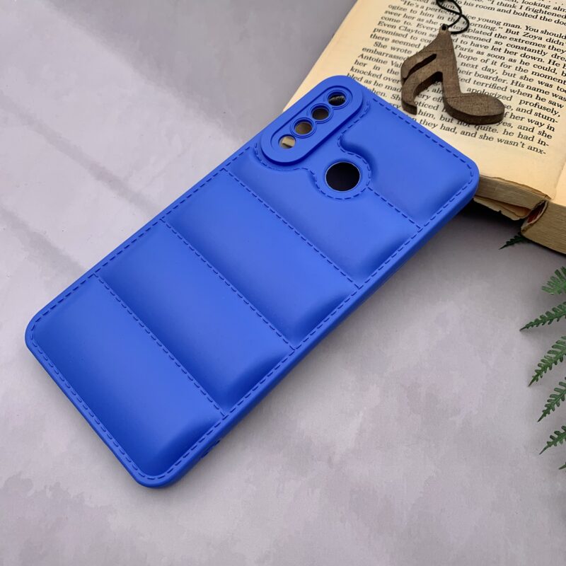 قاب گوشی Huawei P30 Lite هوآوی سیلیکونی پافری برجسته محافظ لنز دار آبی کد 42339 - Image 2