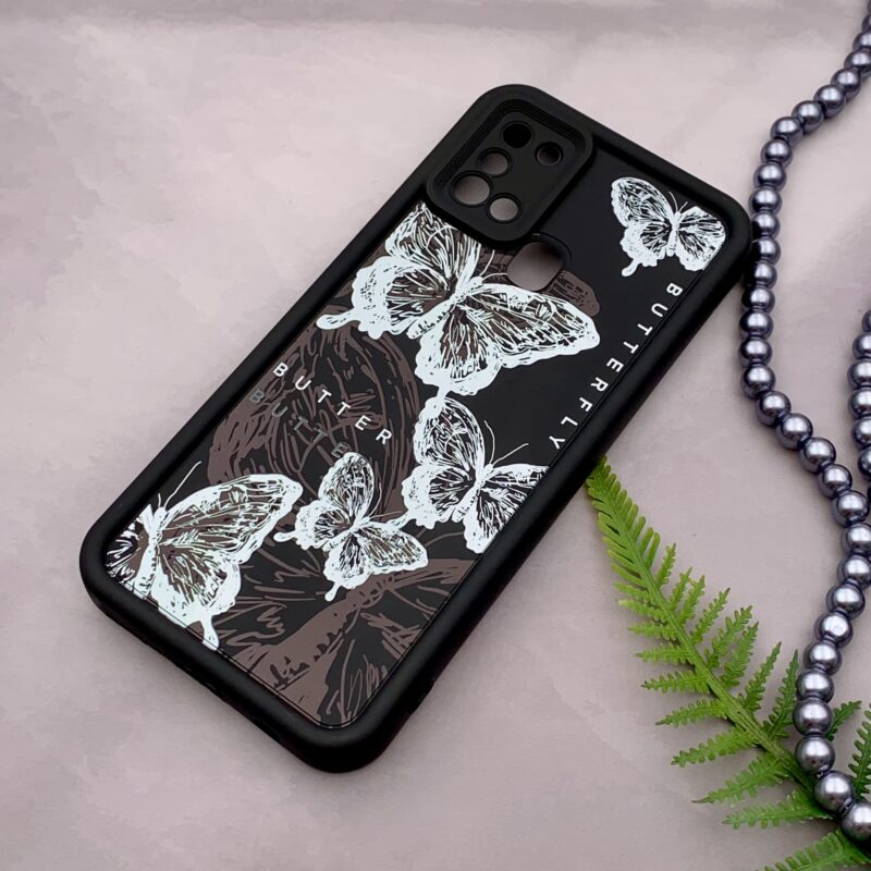 قاب گوشی Galaxy A21S سامسونگ سیلیکونی Solid Case اورجینال طرح نقاشی پروانه سفید ضد ضربه محافظ لنز دار کد 43844 - Image 2