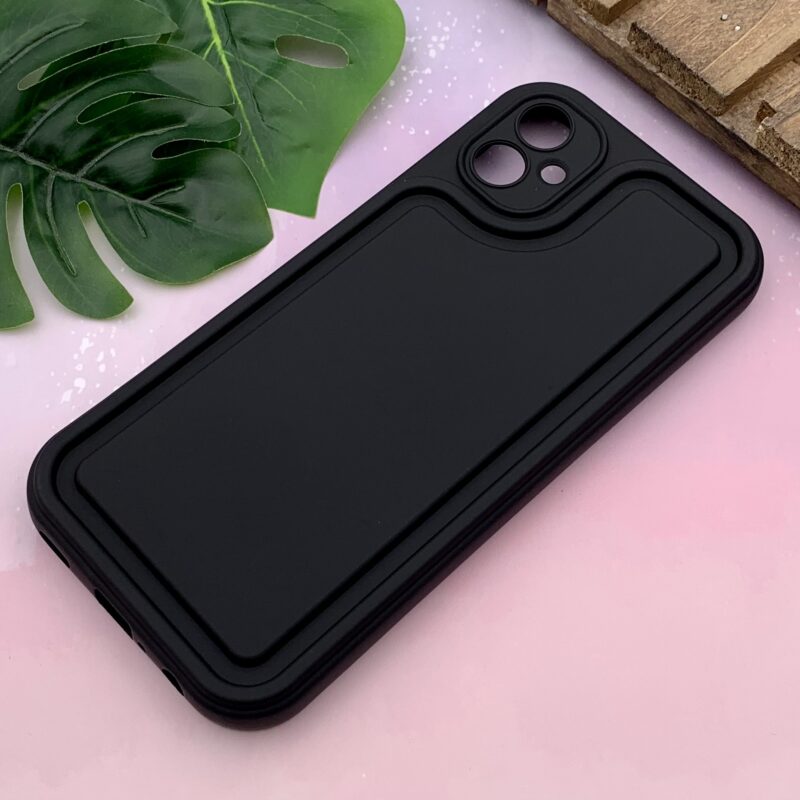قاب گوشی Galaxy A05 سامسونگ سیلیکونی Solid Case منحنی اسپرت محافظ لنز دار مشکی کد 46154 - Image 2