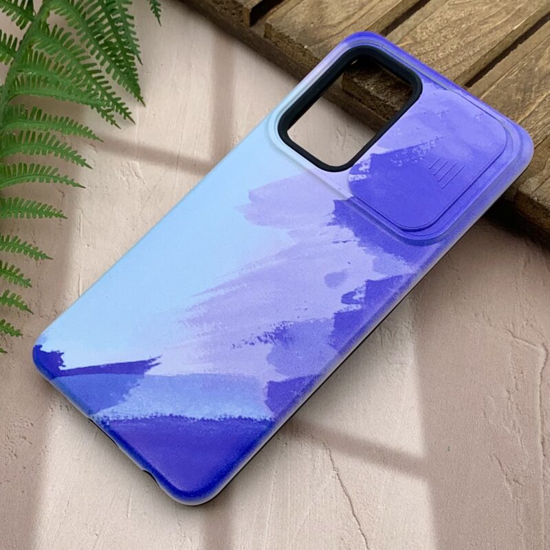 قاب گوشی Galaxy A52 / Galaxy A52S سامسونگ ضد ضربه دور سیلیکونی دو تکه آبرنگی محافظ لنز دار کشویی کد 54782 - Image 2
