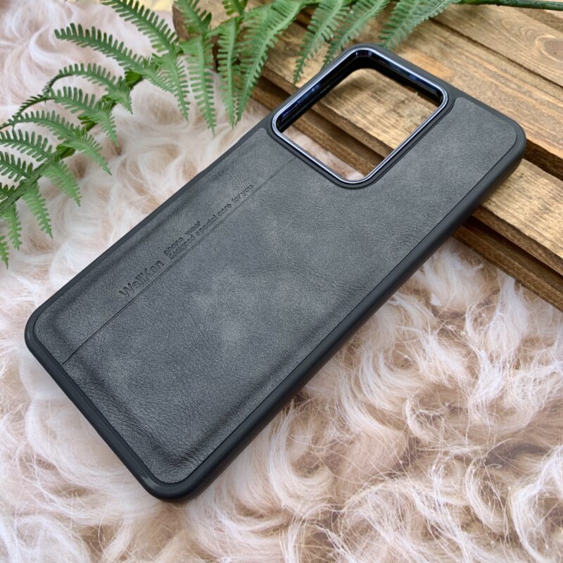 قاب گوشی Redmi 13C / Poco C65 شیائومی چرمی اورجینال دور سیلیکونی Weiiken متال مشکی کد 59108 - Image 2