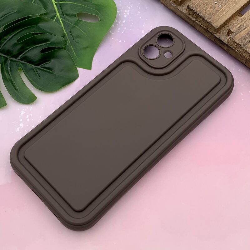 قاب گوشی Galaxy A05 سامسونگ سیلیکونی Solid Case منحنی اسپرت محافظ لنز دار قهوه ای کد 59231 - Image 2