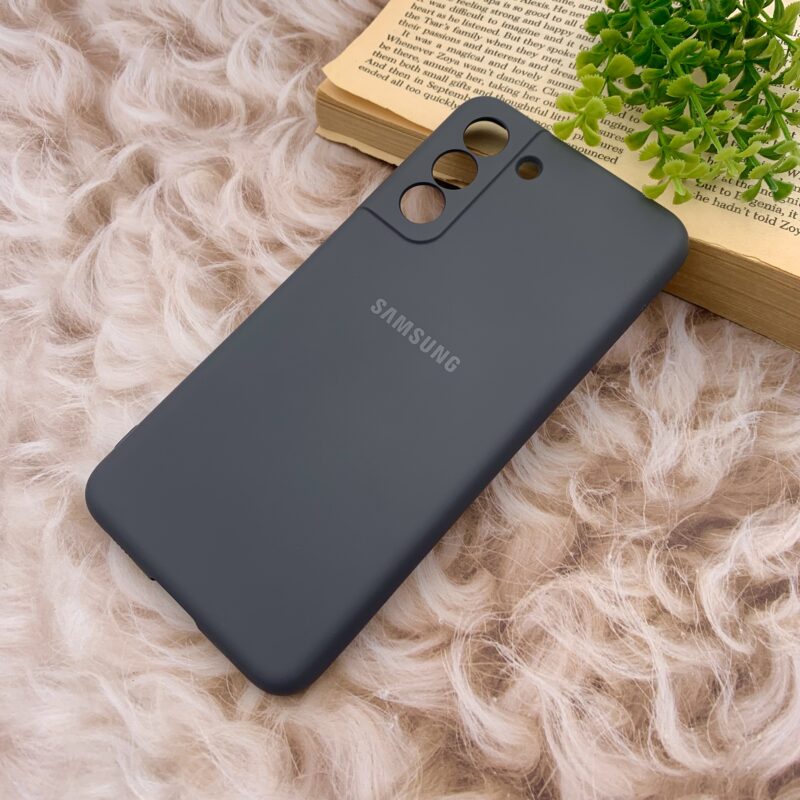 قاب گوشی Galaxy S21 FE سامسونگ سیلیکونی های کپی طرح ساده خاکستری محافظ لنز دار کد 62447 - Image 2