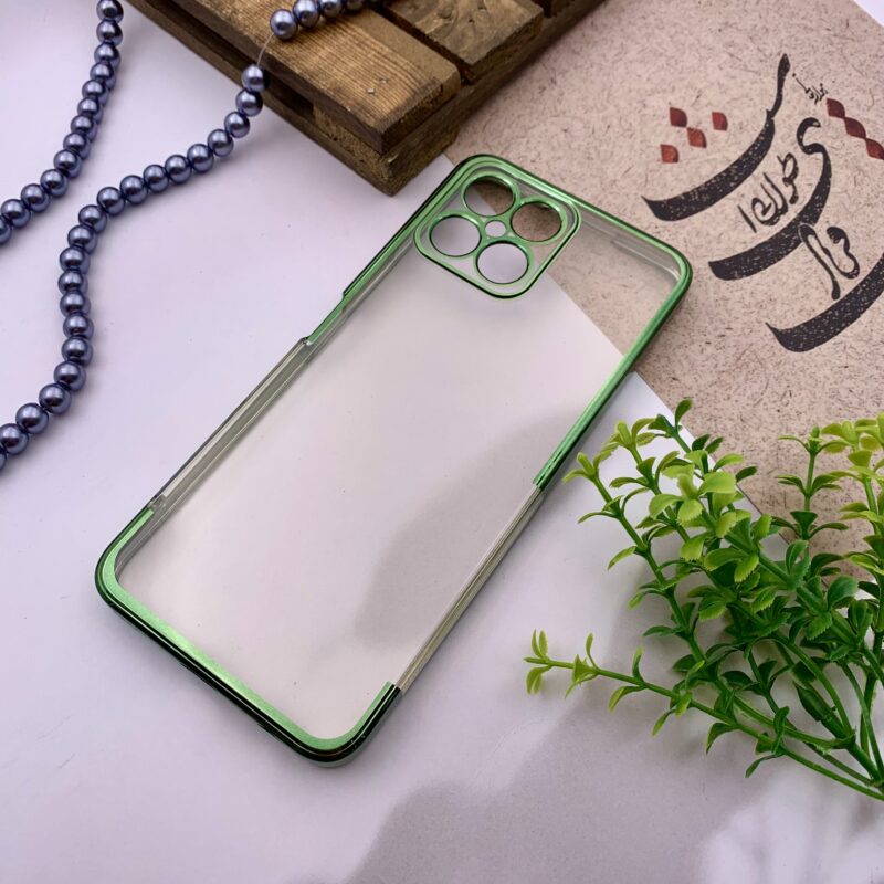 قاب گوشی Honor X8 4G آنر ژله ای الکتروپلیتینگ شفاف محافظ لنز دار سبز کد 62687 - Image 2