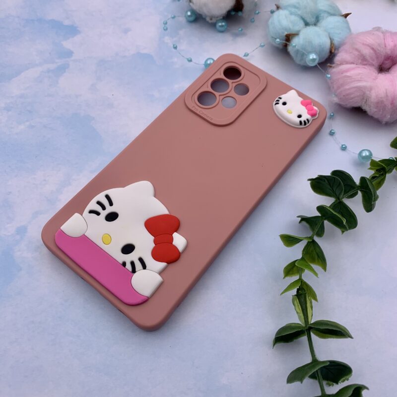 قاب گوشی Galaxy A52 / Galaxy A52S سامسونگ سیلیکونی عروسکی برجسته طرح کیتی محافظ لنز دار کد 62987 - Image 2