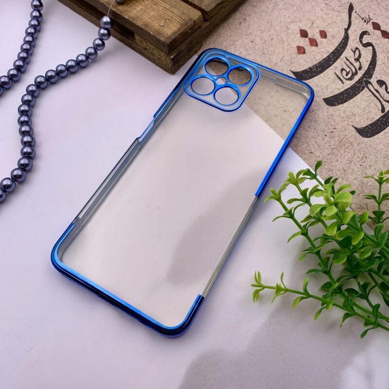 قاب گوشی Honor X8 4G آنر ژله ای الکتروپلیتینگ شفاف محافظ لنز دار آبی کد 65205 - Image 2