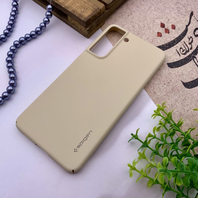 قاب گوشی Galaxy S21 FE سامسونگ Spigen اورجینال طرح ساده کرم کد 66578 - Image 2