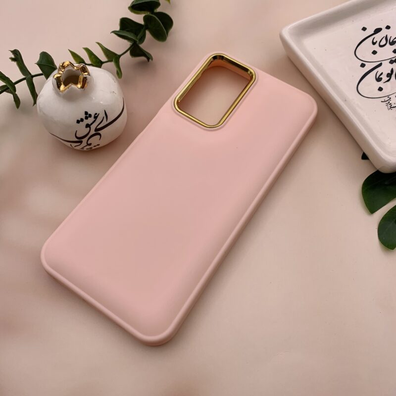 قاب گوشی Galaxy A14 سامسونگ سیلیکونی متال طلایی اورجینال Metal Case گلبهی کد 69110 - Image 2