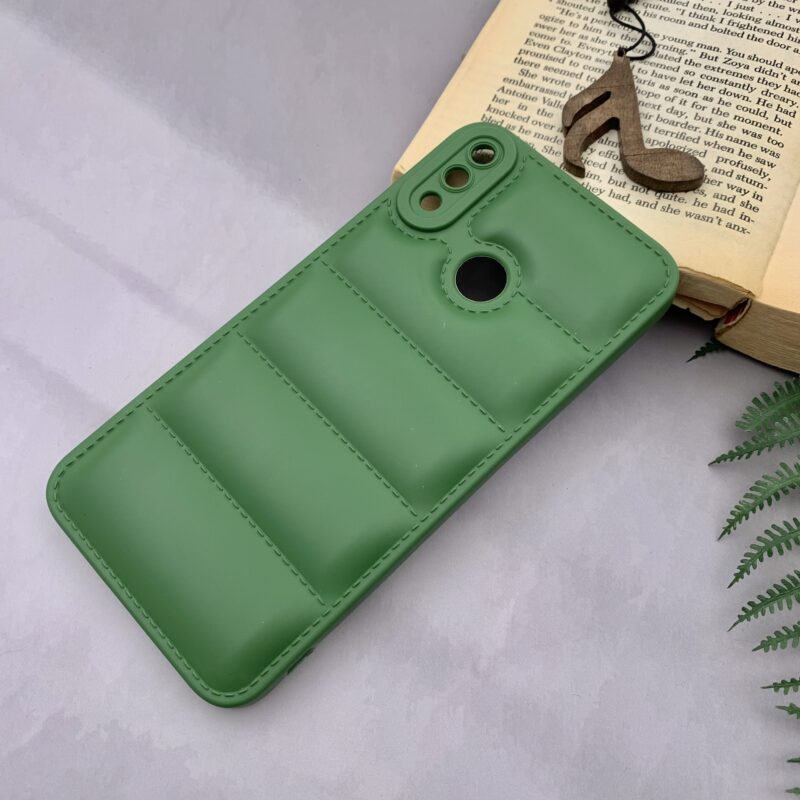 قاب گوشی Y7 2019 / Y7 Prime 2019 هوآوی سیلیکونی پافری برجسته محافظ لنز دار سبز کد 82077 - Image 2