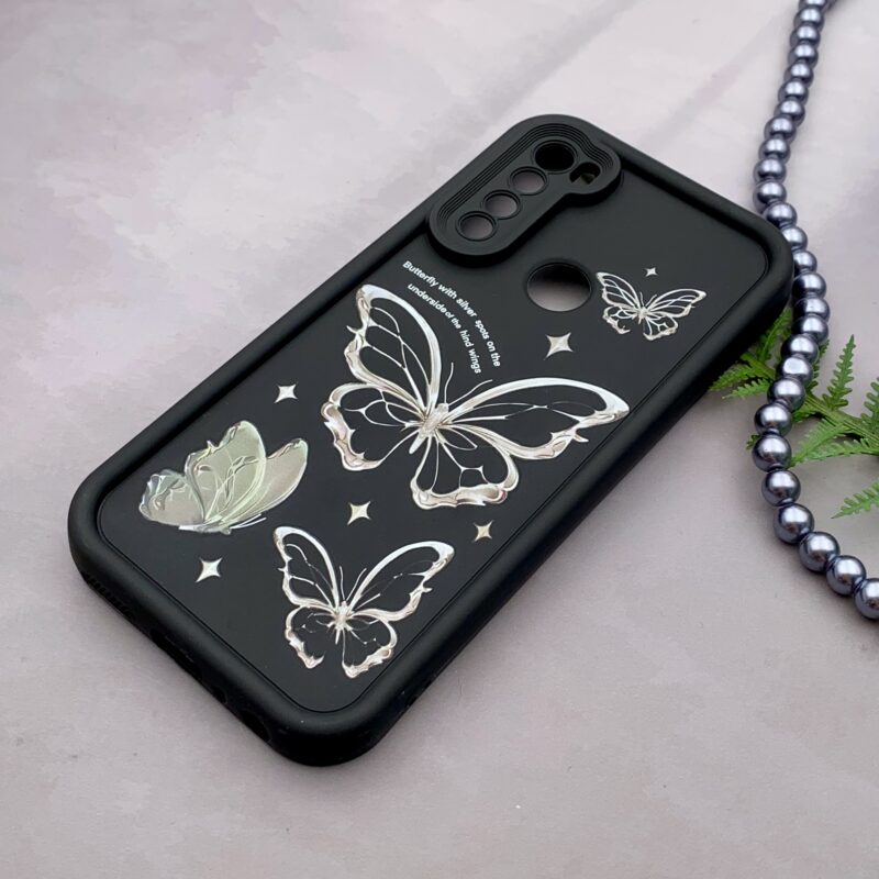 قاب گوشی Redmi Note 8 / Redmi Note 8 2021 شیائومی سیلیکونی Solid Case اورجینال طرح نقاشی پروانه رنگی ضد ضربه محافظ لنز دار کد 82598 - Image 2