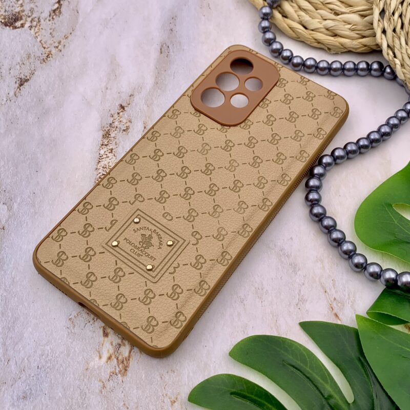 قاب گوشی Galaxy A33 سامسونگ چرمی دور سیلیکونی لاکچری BARBARY محافظ لنز دار کرمی کد 83805 - Image 2