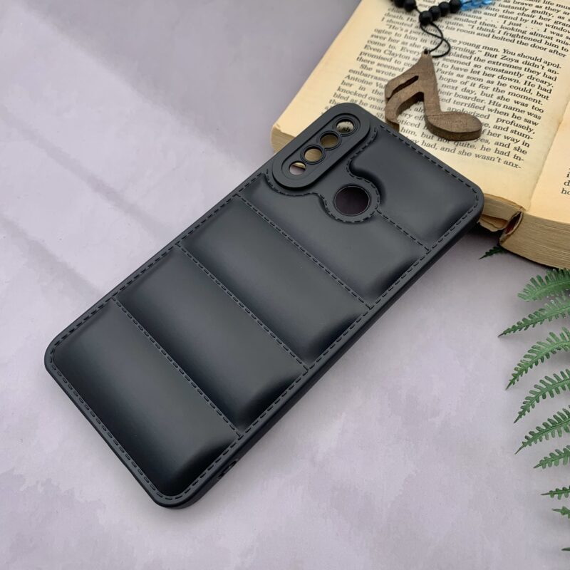 قاب گوشی Huawei P30 Lite هوآوی سیلیکونی پافری برجسته محافظ لنز دار مشکی کد 85049 - Image 2