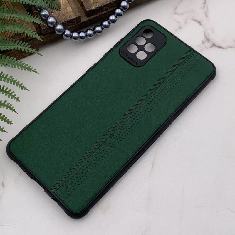 قاب گوشی Galaxy A51 سامسونگ چرمی ایربگ دار طرح دوخت محافظ لنز دار سبز کد 86562 - Image 2