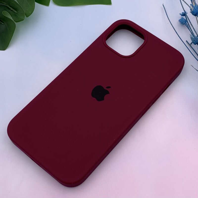 قاب گوشی iPhone 13 آیفون سیلیکونی پاک کنی اورجینال داخل پارچه ای رنگ زرشکی کد 90717 - Image 2